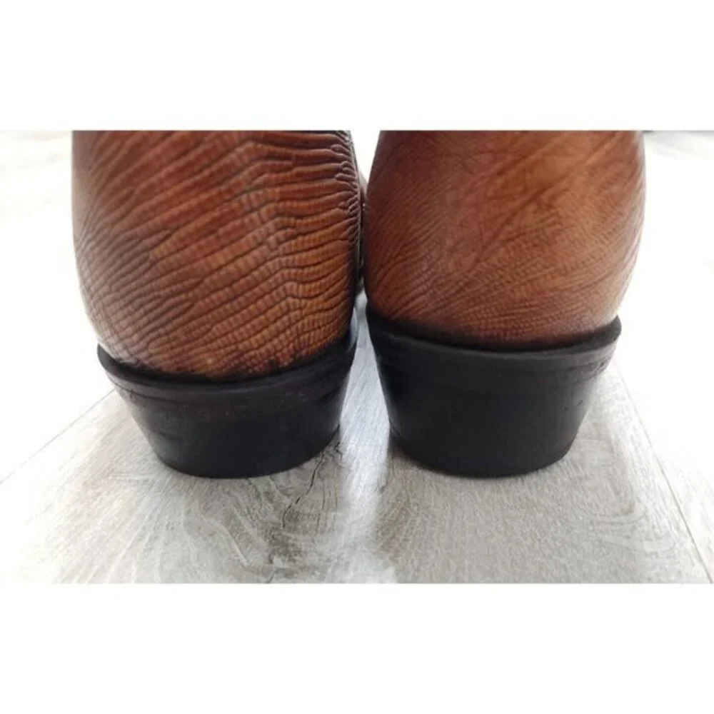 Vintage Sedona Cowboy Western Boots Teju Lizard Iguana Skin‎ Mens 9.5M
